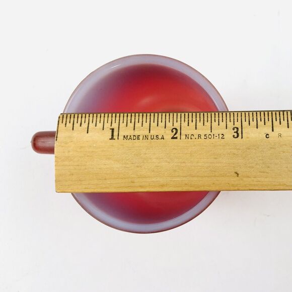 Vintage Mid Century Anchor Hocking Fire King Red Ombre Ceramic Mug 67 Stacking D - Picture 9 of 10